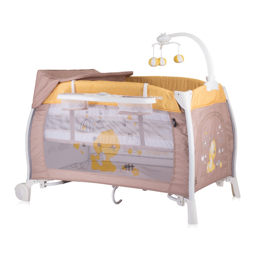 

Манеж ILOUNGE 2L ROCKER beige&yellow my baby Bertoni/Lorelli BMK75258