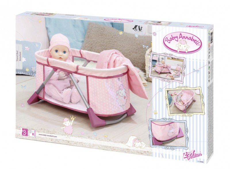 

Кроватка-манеж переносная для куклы Annabell Zapf Creation IR29079
