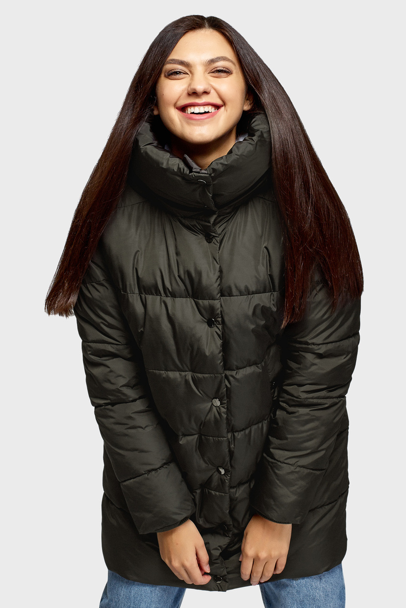 

Женский темно-зеленый пуховик Oodji -170 10207012/45928/6801N, Женский темно-зеленый пуховик Oodji 38-170 10207012/45928/6801N