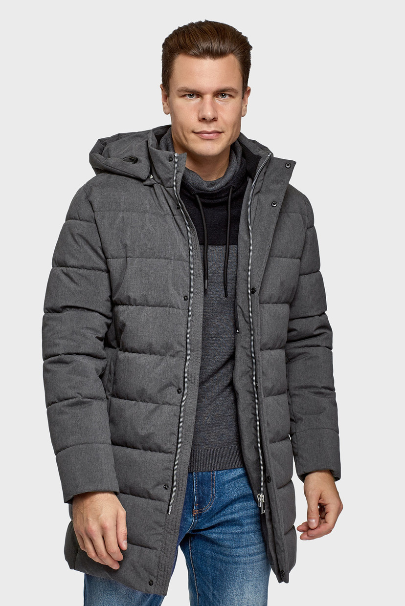 

Мужская серая куртка Oodji M 1L113003M/49541N/2500M