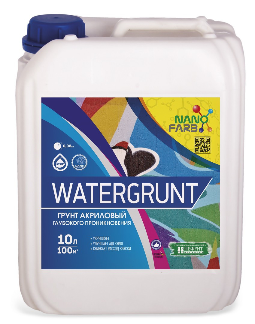 

Грунт глубокого проникновения Nanofarb Watergrunt 10 л