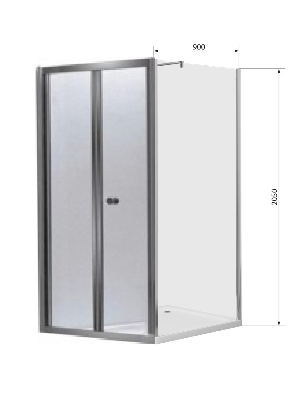

Душова кабіна Eger bifold 90х90 прозора (599-163-163-90)