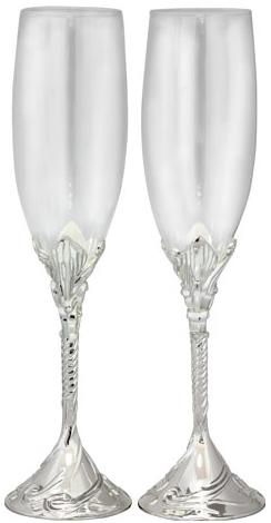 

Набор 2 фужера Wedding Amorous для шампанского 220мл, стекло и металл S&T DP39070