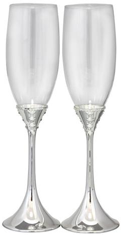 

Набор 2 фужера Wedding Grace для шампанского 220мл, стекло и металл S&T DP39071