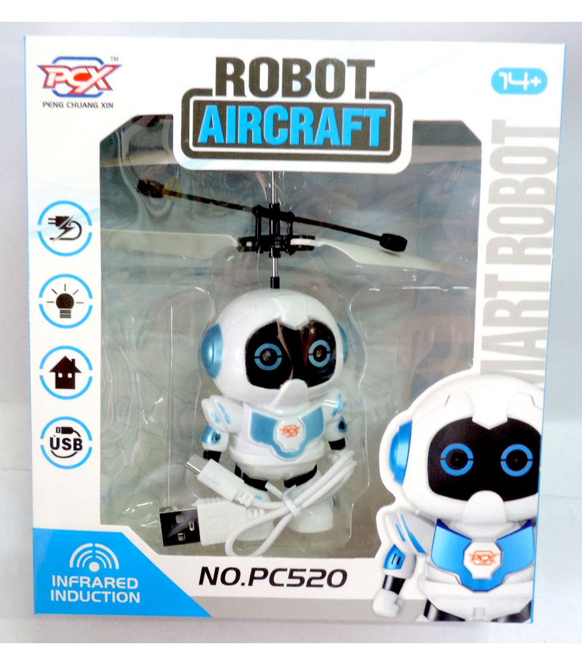 

Интерактивная игрушка летающий робот вертолет Robot Aircraft