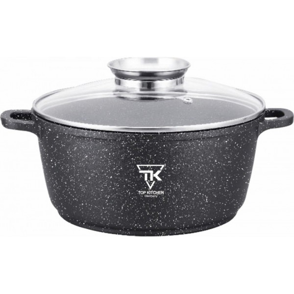 

Кастрюля с крышкой Top Kitchen 28см 6.63л черная ТК00053