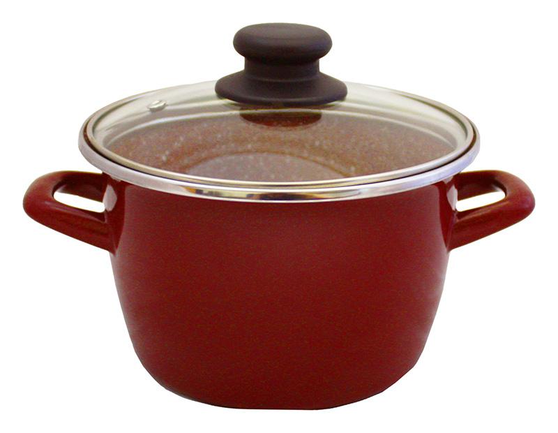 

Кастрюля эмалированное покрытие Toscana Terracota 1.5л со стеклянной крышкой Vitrinor DP36813