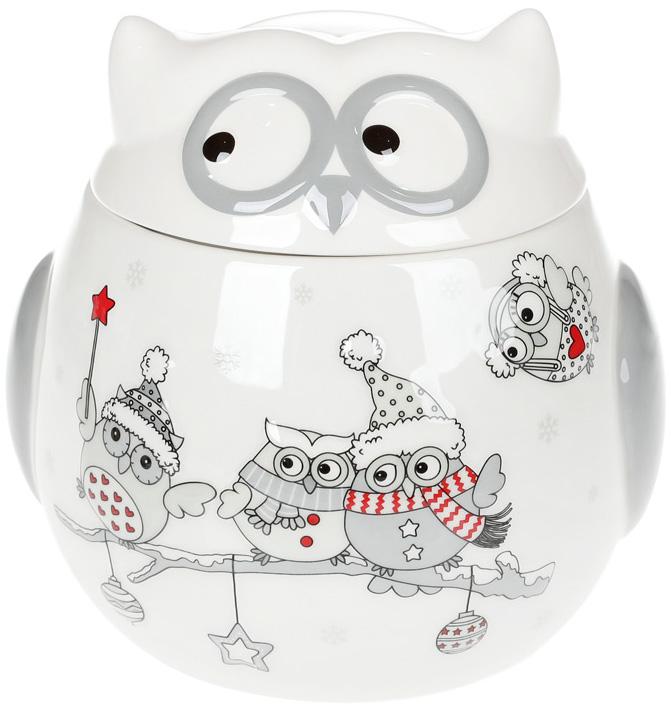 

Банка керамическая Owls-волшебницы 1.9мл, пузатая Bona DP37822