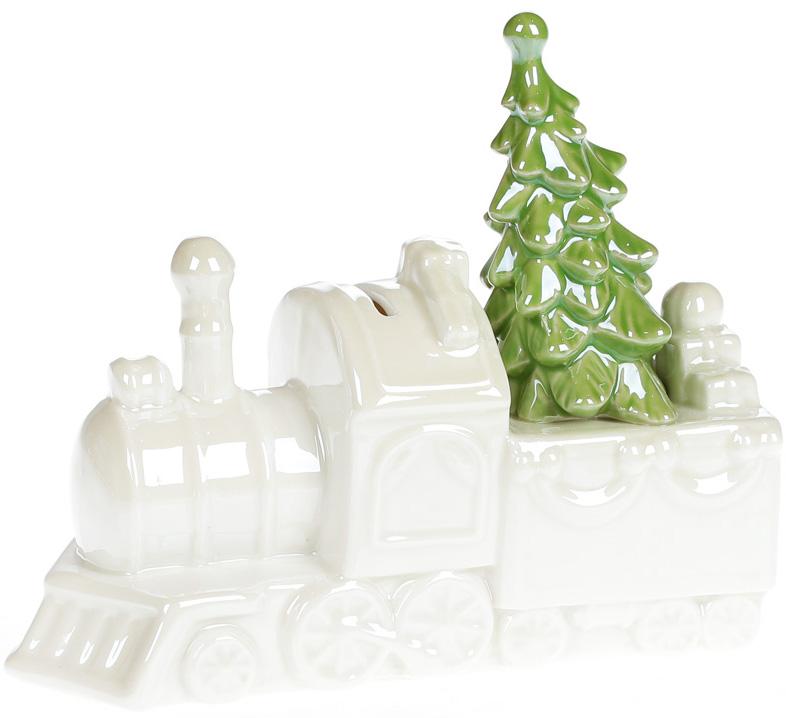 

Копилка Паровоз ceramic 20х17 см, белый перламутр Bona DP43139