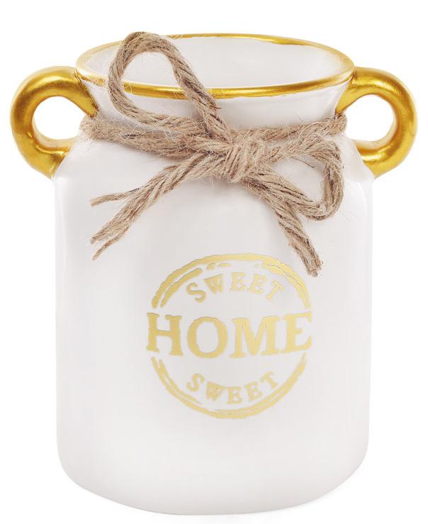 

Ваза настольная ceramic Home home 19 см, белый горшок Bona DP41718