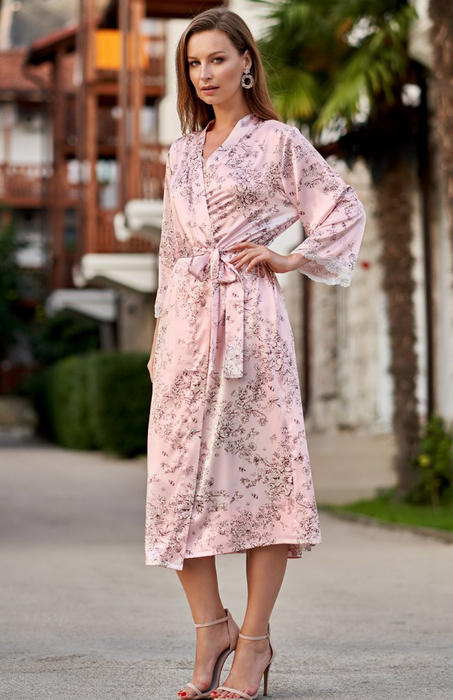 

Кимоно халат "Розмари" 8699 XXXXL перламутровый (Женские халаты)