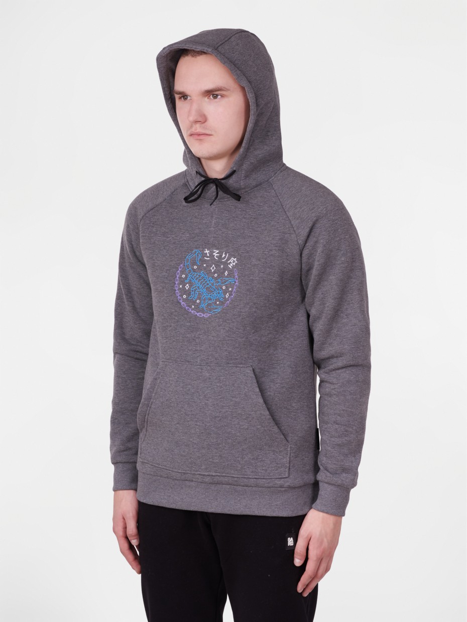 

Худи GARD fleece с вышивкой SCORPIO 4/19 S темно-серый меланж 1583