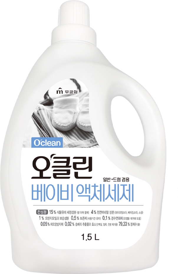 

Жидкое средство для стирки детского Mukunghwa O’Clean Additive-free Liquid Detergent for Babies без вредных добавок 1.5 л