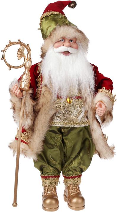 

Фигура Santa с золотым посохом 46 см, красный с зеленым Bona DP42997