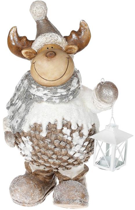 

Фигура ceramic Олень с фонариком 45.5 см Bona DP42293