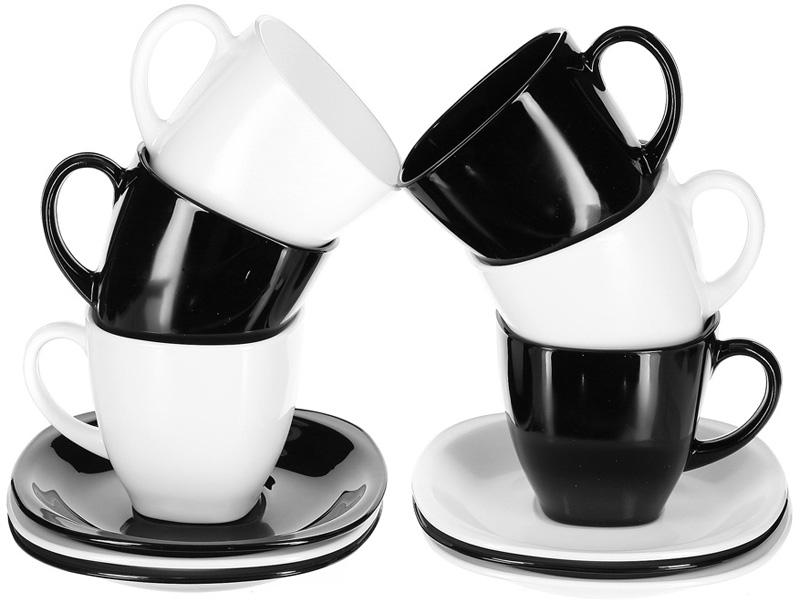 

Cервиз чайный Black-6 чашек 220мл и 6 блюдец Luminarc DP39178