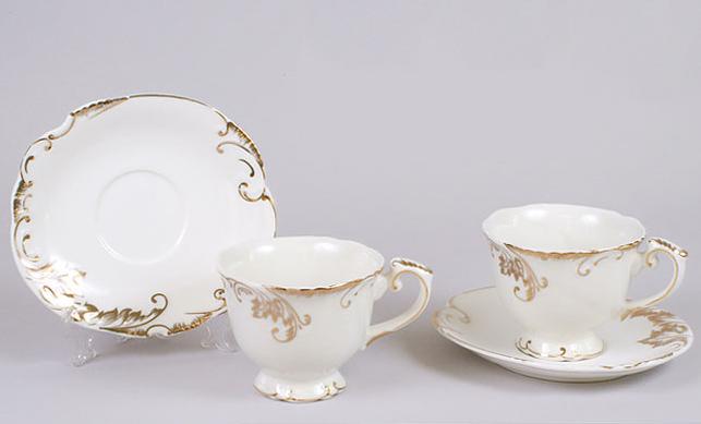 

Набор чайный Princess Gold-E20 2 чашки 200мл и 2 блюдца Bona DP39149