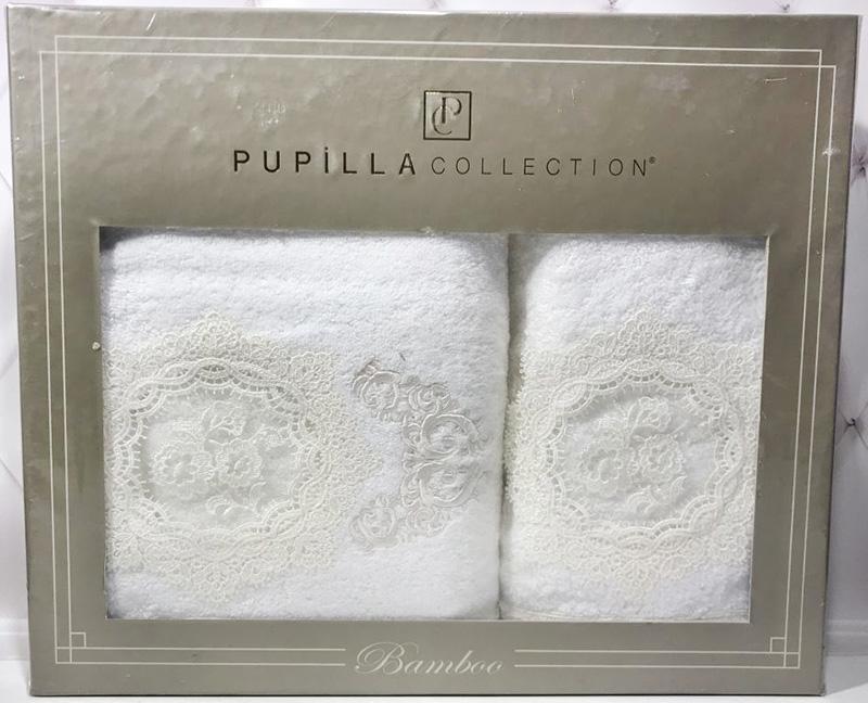 

Комплект полотенец Olivyum Bambuk лицевой 50х90 см и банный 70х140 см, белый Pupilla DP43598