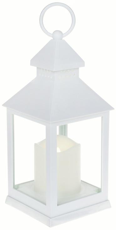 

Фонарь декоративный с LED подсветкой Ночной огонек 10.5х10.5х24см, белый Bona DP73706