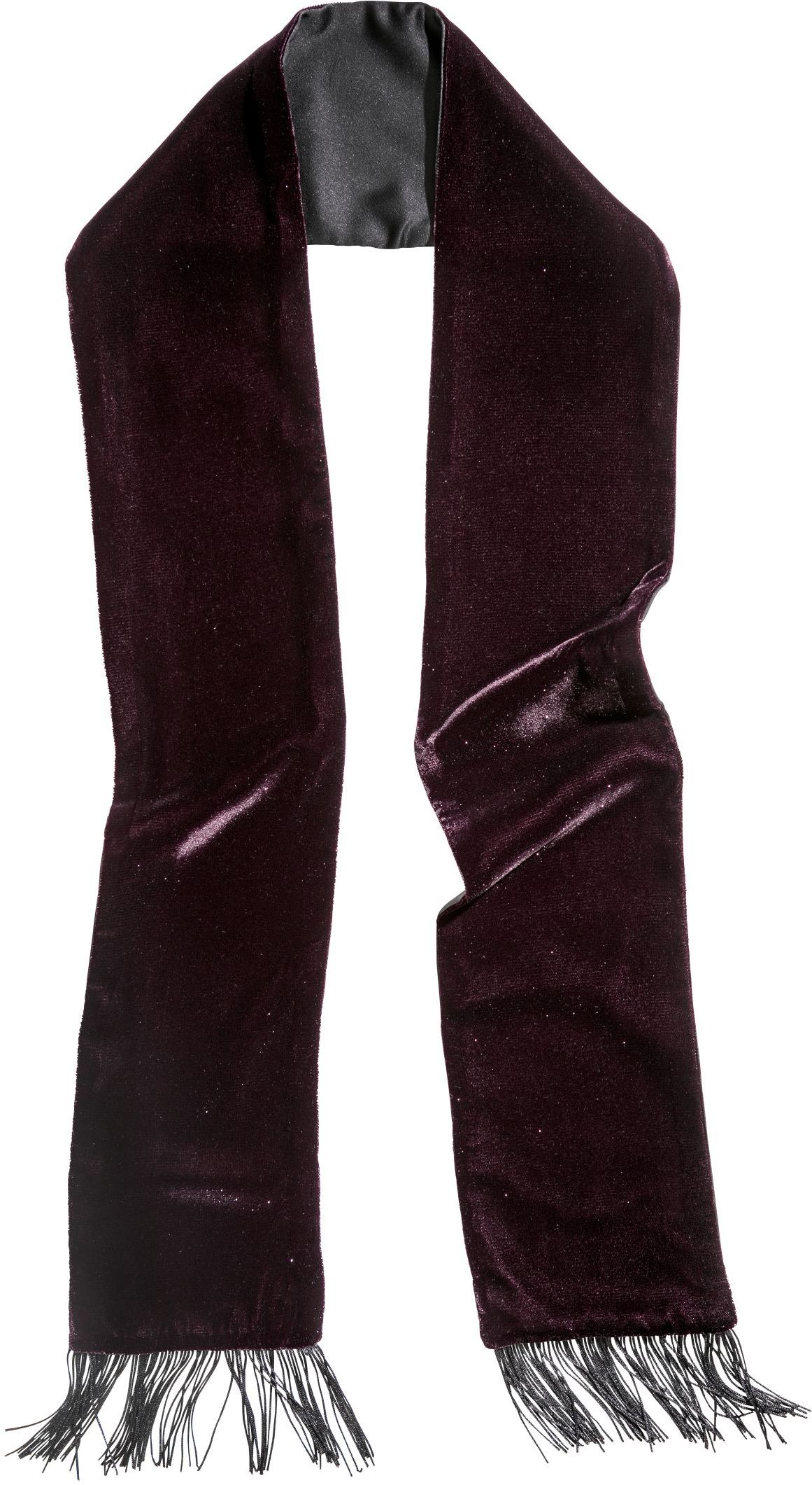 

Шарф H&M 583355RP12 150х12 см Темно-бордовый с блестками