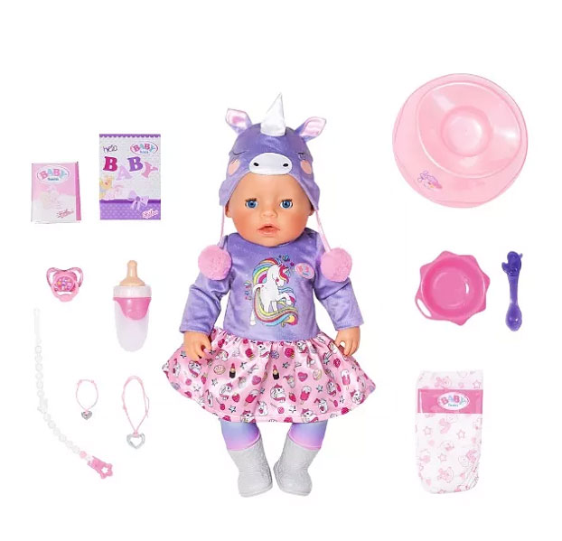 

Кукла Нежные объятия Baby Born Милый единорог с аксессуарами 43 см Zapf Creation OL31506