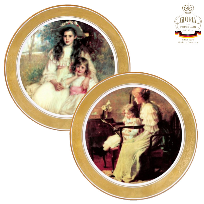 

Фарфоровые декоративные тарелки Queen Victoria 2 шт Gloria Porzellan T-SS33019