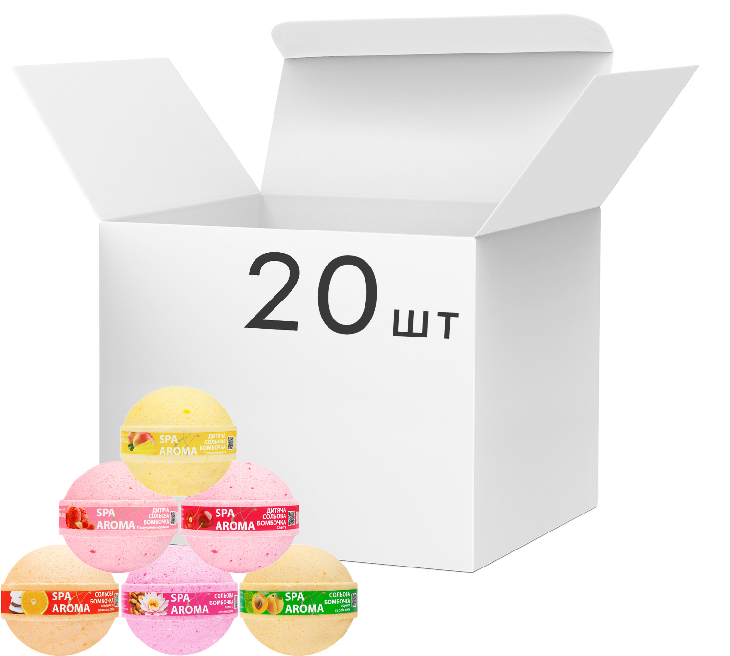 Акція на Упаковка солевых бомбочек для ванны Bioton Cosmetics Микс 75 г х 20 шт (4820026154053) від Rozetka UA