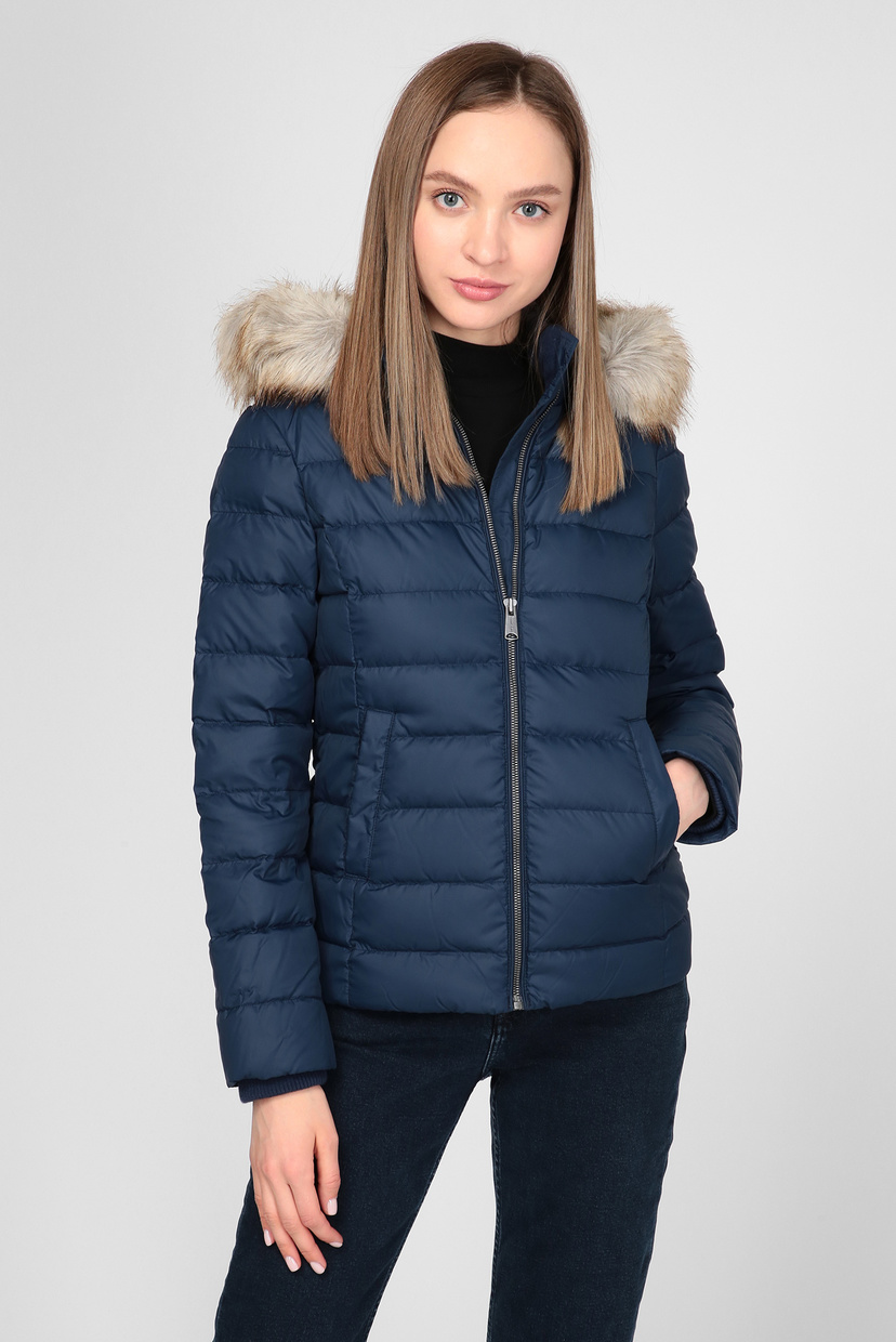 

Женский синий пуховик TJW BASIC Tommy Hilfiger M DW0DW08588