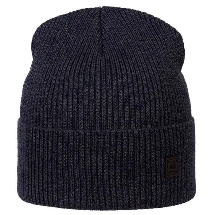 

Молодежная шапка лопата unisex без подкладки одинарная из хлопка Apex Бинго Универсальный Меланж-темносиняя-серая