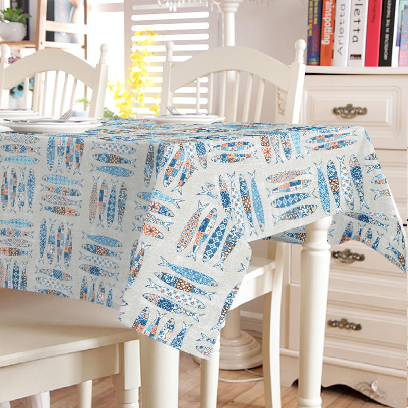 

Скатерть с акриловой пропиткой Mantel Fish TT164609 140x180