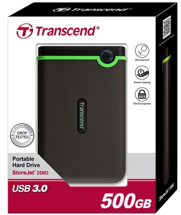 

Жесткий диск Transcend StoreJet 2.5" USB 3.1 500GB StoreJet 25M3 Iron Gray (JN63TS500GSJ25M3S)