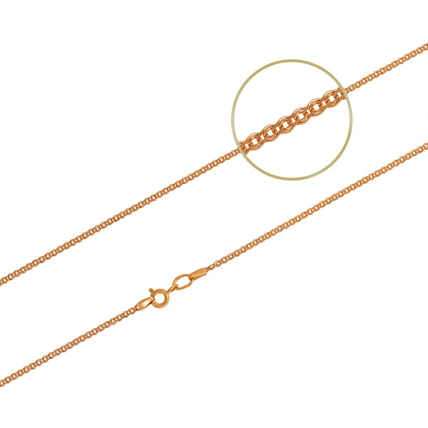 

Женская цепочка Камея ЦП108и Красное золото Размер 45