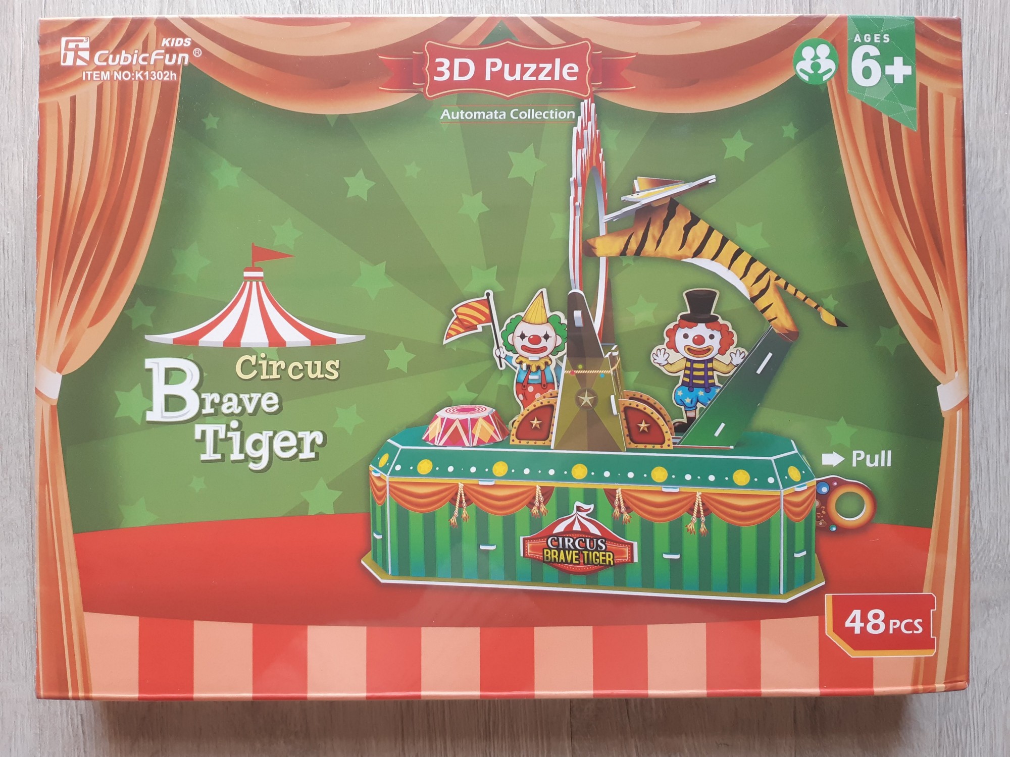 

3D пазл CubicFun Цирк Хоробрий тигр K1302h