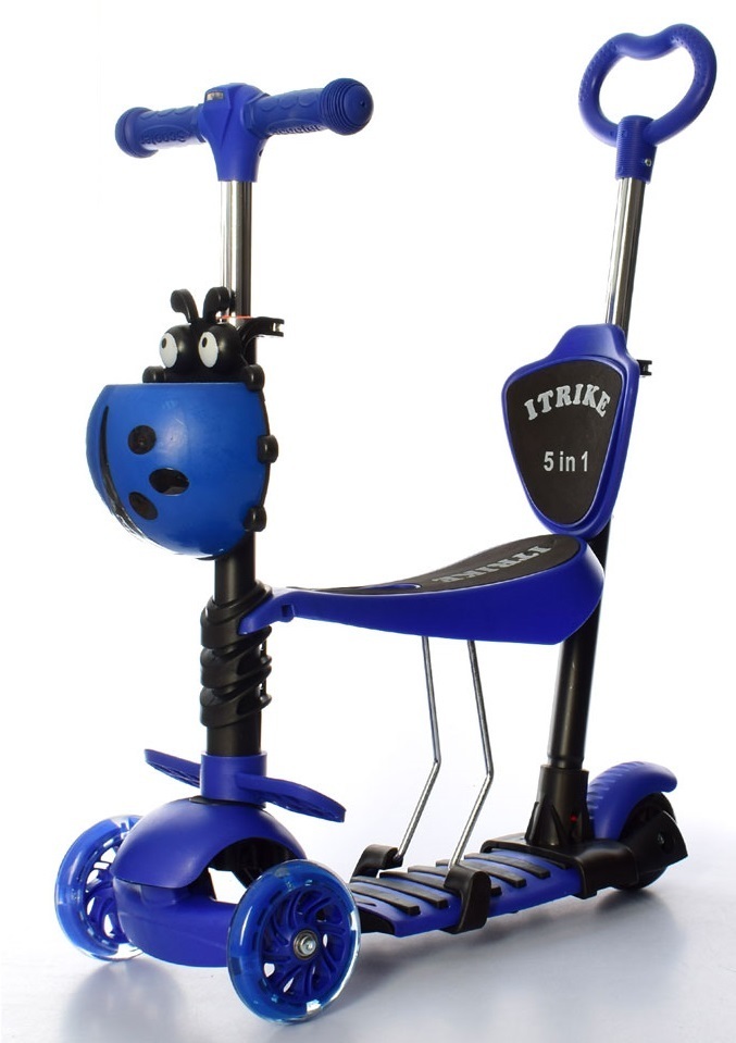 

Самокат 5 в 1 с фарой iTrike Maxi JR 3-026-L-DBL Dark Blue (JR 3-026-L-DBL)