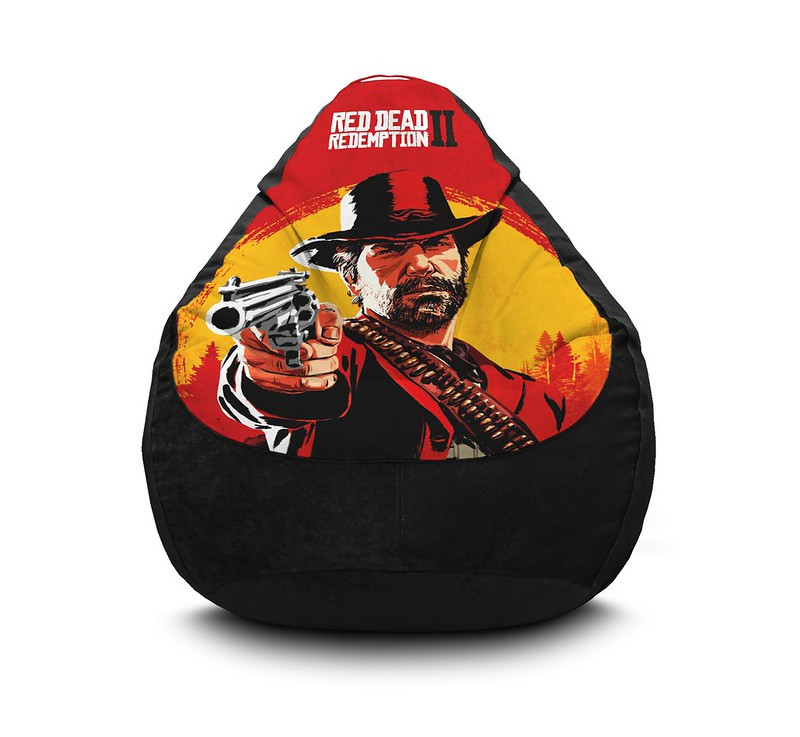 

Кресло мешок iPuff "Red Dead Redemption 2" Флок XL (80x110 см) Черный