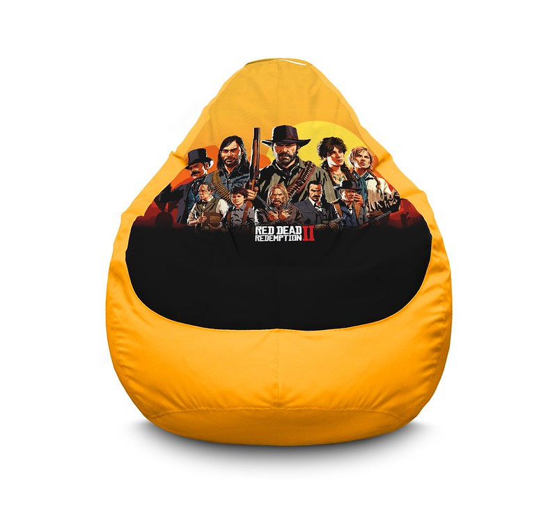 

Кресло мешок iPuff "RDR 2. Van der Linde gang" Оксфорд XXXL (100х135 см) Желтый