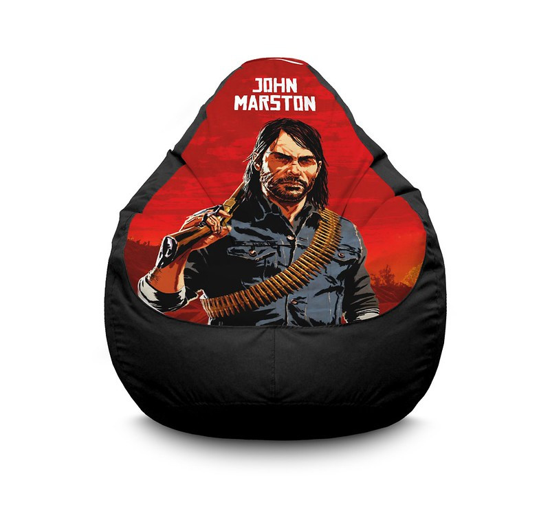 

Кресло мешок iPuff "RDR 2. John Marston" Оксфорд XXXL (100х135 см) Черный