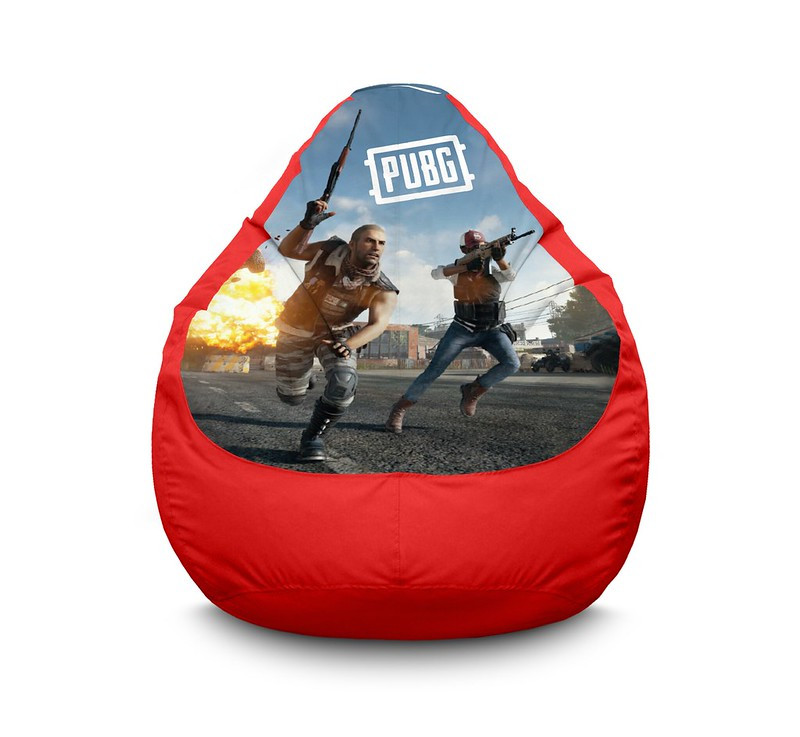 

Кресло мешок iPuff "PUBG. Chase" Оксфорд XL (80x110 см) Красный