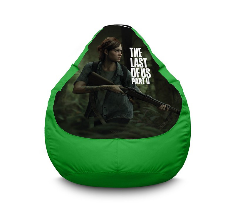 

Кресло мешок iPuff "The Last of Us. Ellie and gun" Оксфорд XXL (90х125 см) Зелёный