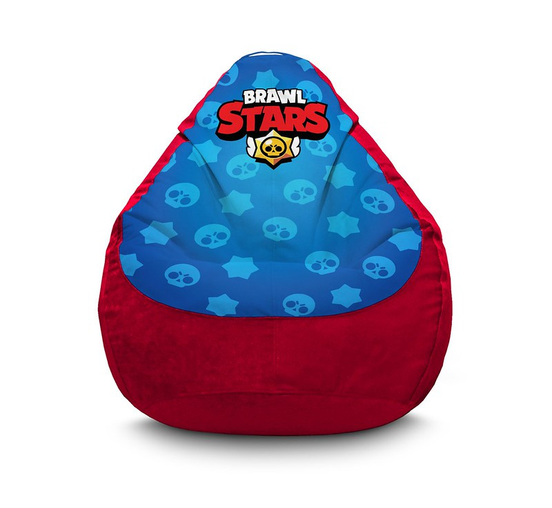 

Кресло мешок iPuff "Brawl Stars. Logo Burgundy" Флок XXXL (100х135 см) Красный