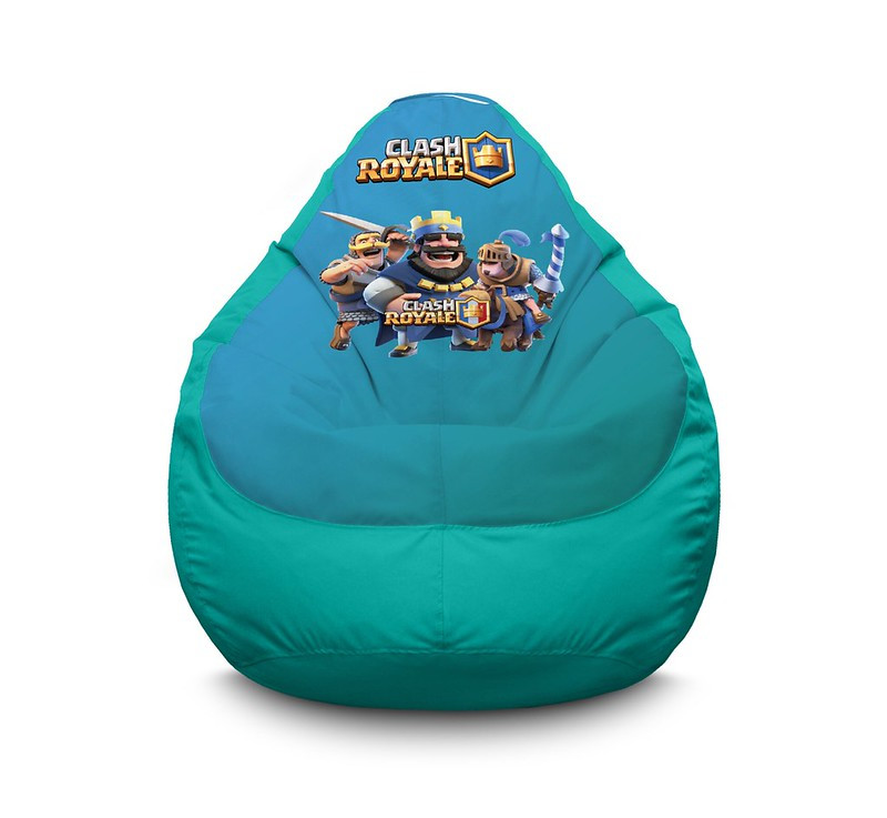 

Кресло мешок iPuff "Clash Royale" Оксфорд XL (80x110 см) Бирюзовый
