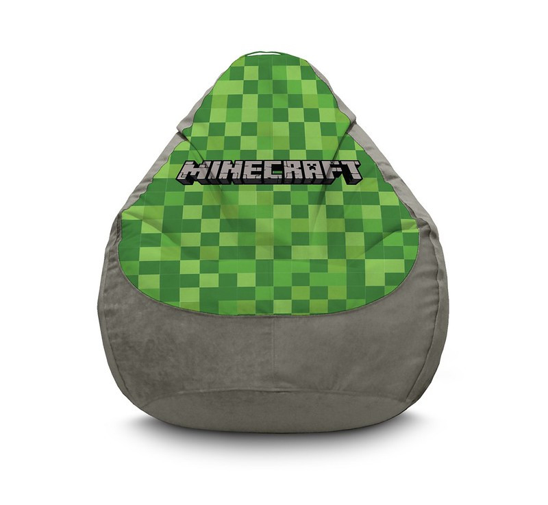 

Кресло мешок iPuff "Minecraft" Флок XXXL (100х135 см) Серый