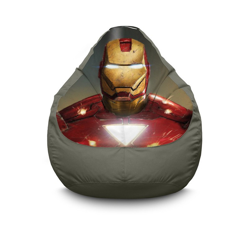 

Кресло мешок iPuff "Iron Man. Mask" Оксфорд XXXL (100х135 см) Серый