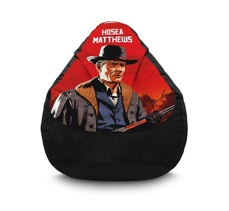 

Кресло мешок iPuff "RDR 2. Hosea Matthews" Флок XXXL (100х135 см) Черный