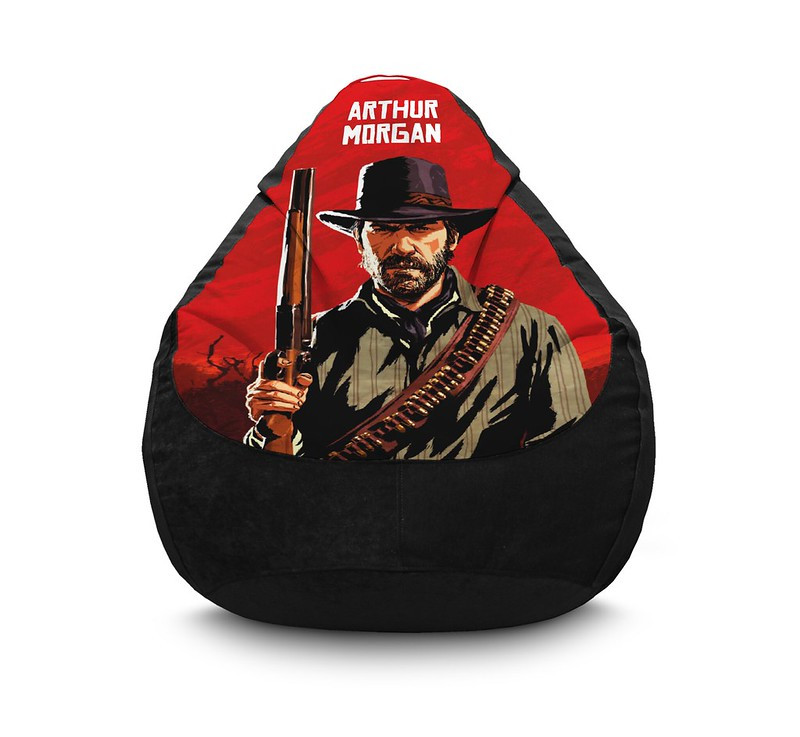 

Кресло мешок iPuff "RDR 2. Arthur Morgan" Флок XL (80x110 см) Черный