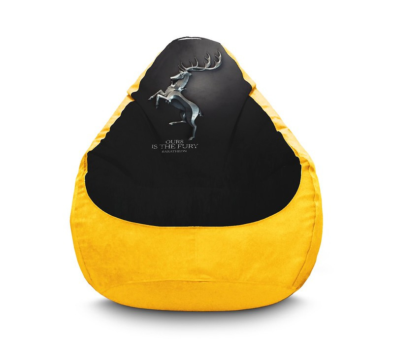 

Кресло мешок iPuff "Game of Thrones. Ours is the fury" Флок XXXL (100х135 см) Желтый