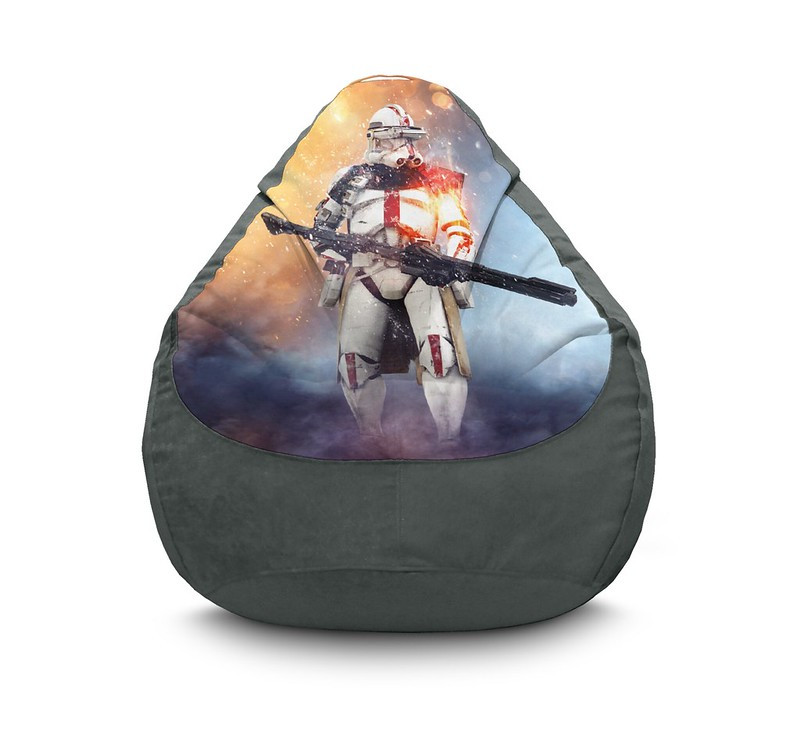 

Кресло мешок iPuff "Star Wars. Stormtroopers 3" Флок XXL (90х125 см) Серый