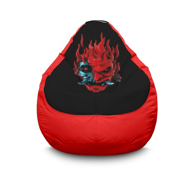 

Кресло мешок iPuff "Cyberpunk 2077. Samurai" Оксфорд XXL (90х125 см) Красный
