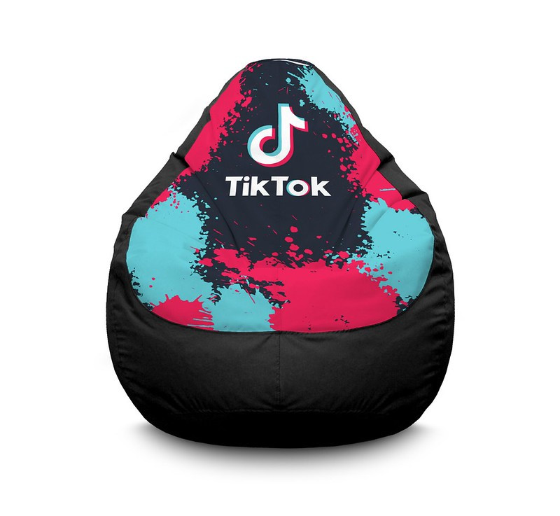 

Кресло мешок iPuff "Tik Tok. Mega splash. Black" Оксфорд XL (80x110 см) Черный