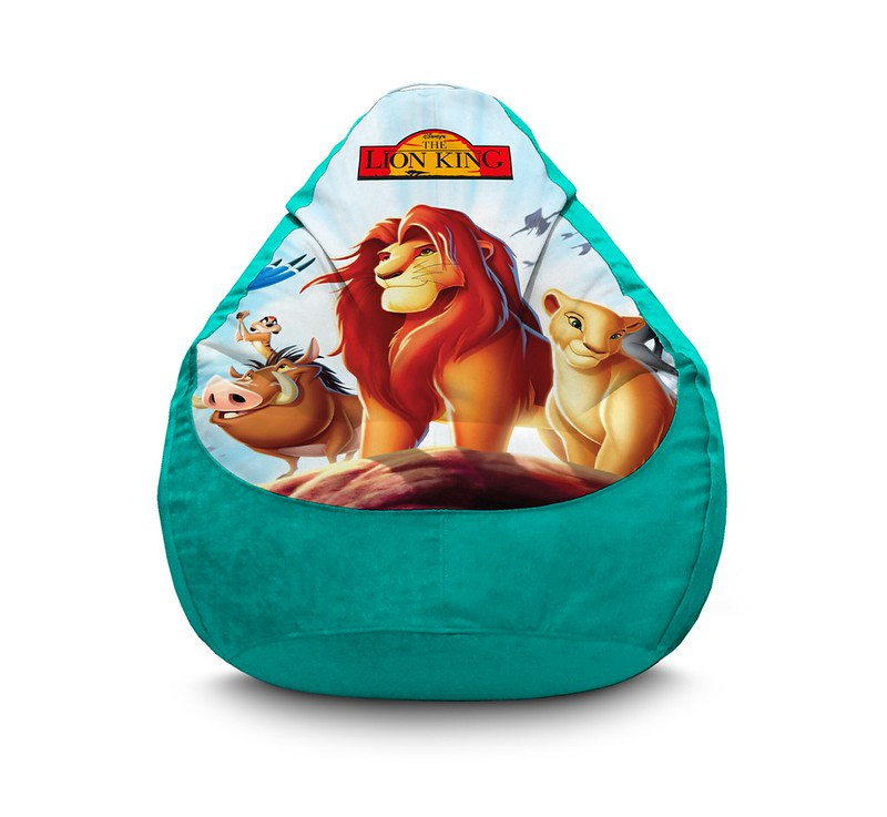 

Кресло мешок iPuff "Lion King. Mufasa and Nala" Флок L (70x100 см) Бирюзовый